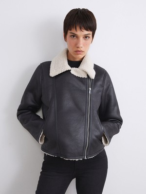 Lc Waikiki Yeni Sezon Gömlek Yaka Kadın Süet Mont