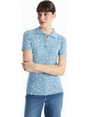 Lc Waikiki Yeni Sezon Polo Yaka Desenli Kadın Tişört