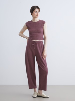 Lc Waikiki Yeni Sezon Beli Lastikli Dokulu Kadın Pantolon