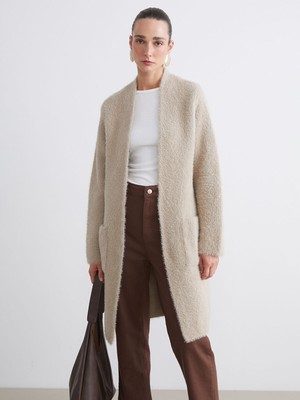 Lc Waikiki Yeni Sezon Şal Yaka Desenli Kadın Triko Hırka