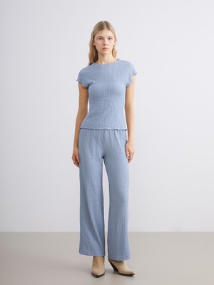 Lc Waikiki Yeni Sezon Beli Lastikli Dokulu Kadın Pantolon