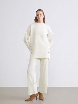 Lc Waikiki Yeni Sezon Beli Lastikli Kadın Triko Pantolon