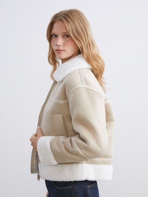 Lc Waikiki Yeni Sezon Gömlek Yaka Kadın Süet Mont