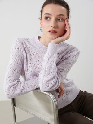 Lc Waikiki Yeni Sezon Bisiklet Yaka Ajurlu Kadın Triko Kazak