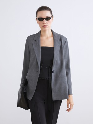 Lc Waikiki Yeni Sezon Ekose Kadın Blazer Ceket