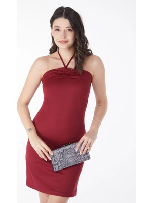 AyrStore Bağcık Detaylı Abiye Elbise