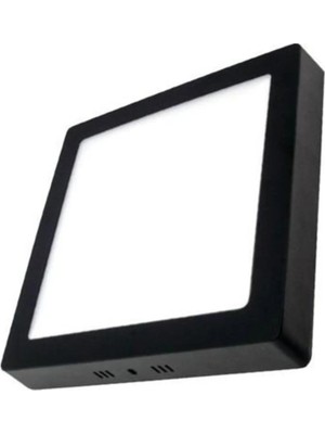 Cata CT-5236 18W Panel LED Armatür Siyah Kare Sıva Üstü Metal Kasa Beyaz Işık 6400K