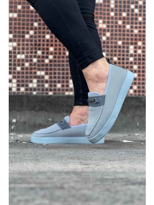 AyrStore Gri Triko Babet Erkek Casual Ayakkabı