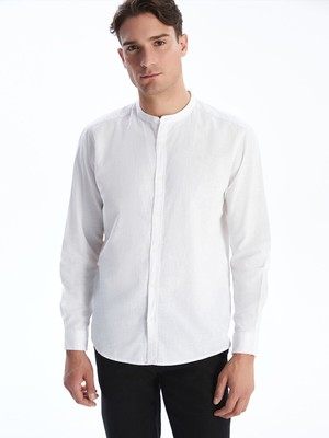 Lc Waikiki Yeni Sezon Regular Fit Uzun Kollu Keten Karışımlı Erkek Gömlek