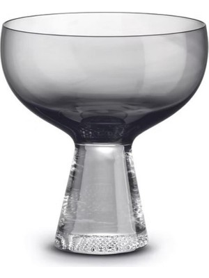Pozzi Milano Fun Classy  6'lı Cam Dondurmalık Seti 350 ml - Duman Grisi