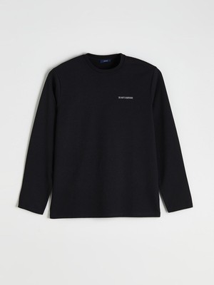 Lc Waikiki Yeni Sezon Bisiklet Yaka Baskılı Erkek Sweatshirt