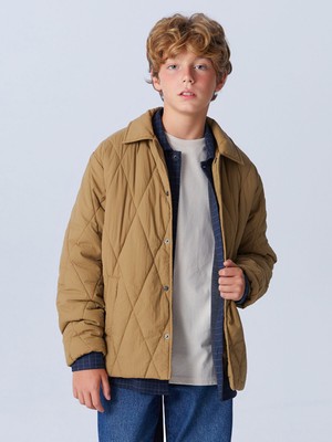 Lc Waikiki Yeni Sezon Gömlek Yaka Kapitone Desenli Erkek Çocuk Mont