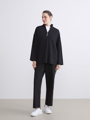 Lc Waikiki Yeni Sezon Dik Yaka Oversize Kadın Sweatshirt