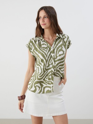 Lc Waikiki Yeni Sezon Desenli Kadın Gömlek