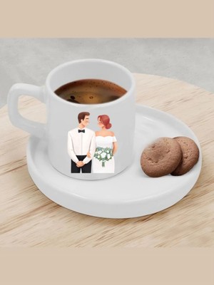 Özcan Tasarım Türk Kahvesi Fincanı Gelin Damat Fincanı