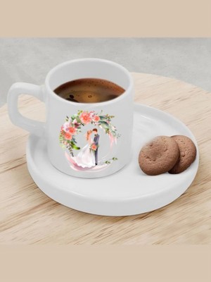 Özcan Tasarım Türk Kahvesi Fincanı Damat Gelin Fincanı