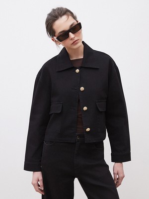 Lc Waikiki Yeni Sezon Gömlek Yaka Kadın Jean Ceket