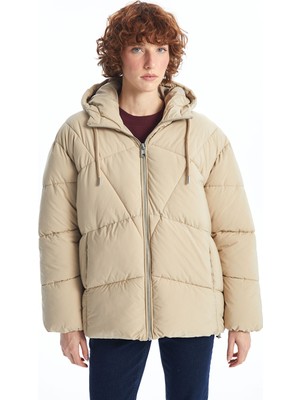 Lc Waikiki Yeni Sezon Kapüşonlu Düz Oversize Kadın Şişme Mont