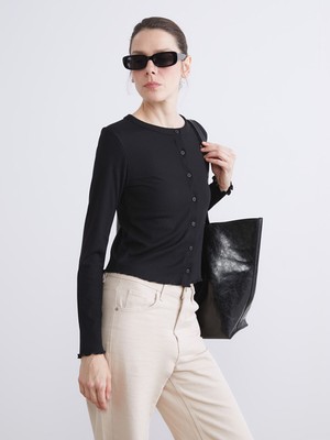 Lc Waikiki Yeni Sezon Bisiklet Yaka Fitilli Crop Kadın Hırka