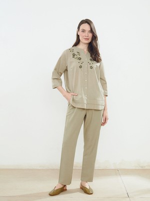 Lc Waikiki Yeni Sezon Beli Lastikli Keten Karışımlı Kadın Pantolon