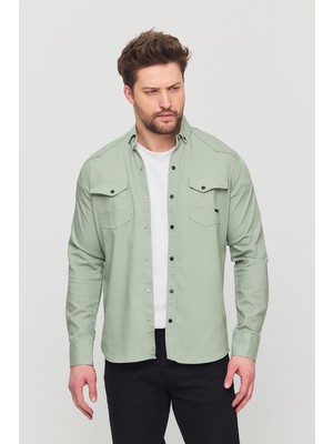 3A Moda Yxcslim Fit Erkek Kot Gömlek