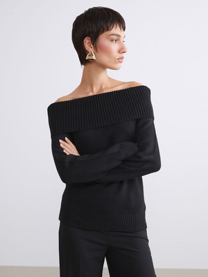 Lc Waikiki Yeni Sezon Kayık Yaka Kadın Triko Kazak