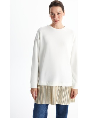 Lc Waikiki Yeni Sezon Bisiklet Yaka Düz Oversize Kadın Sweatshirt Tunik