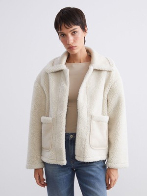 Lc Waikiki Yeni Sezon Ceket Yaka Kadın Teddy Kaban