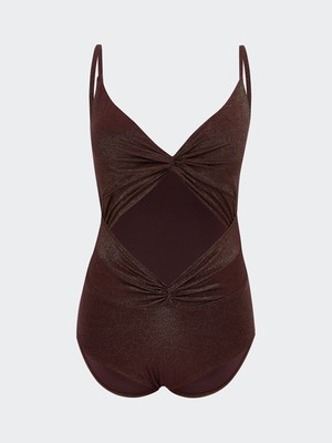 Lc Waikiki Yeni Sezon V Yaka Parlak Görünümlü Kadın Mayo