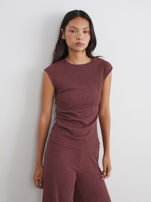 Lc Waikiki Yeni Sezon Bisiklet Yaka Dokulu Büzgülü Bluz