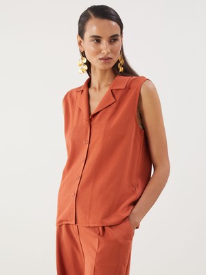 Lc Waikiki Yeni Sezon Keten Karışımlı Kadın Gömlek