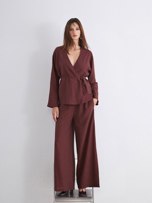 Lc Waikiki Yeni Sezon Beli Lastikli Geniş Paça Kadın Pantolon