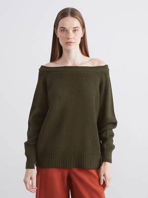 Lc Waikiki Yeni Sezon Kayık Yaka Oversize Kadın Triko Kazak