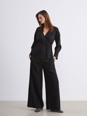 Lc Waikiki Yeni Sezon Beli Lastikli Geniş Paça Kadın Pantolon