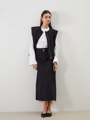 Lc Waikiki Yeni Sezon Beli Kemerli Dar Fit Kadın Etek