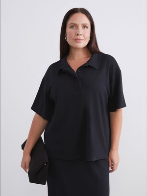 Lc Waikiki Yeni Sezon Büyük Beden Polo Yaka Kadın Tişört