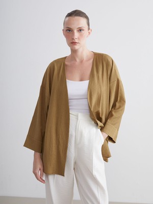 Lc Waikiki Yeni Sezon Kruvaze Yaka Dokulu Kadın Kimono