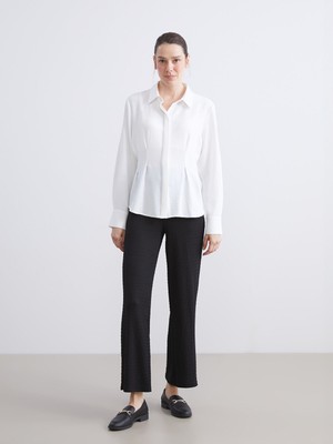 Lc Waikiki Yeni Sezon Beli Lastikli Dokulu Kadın Pantolon