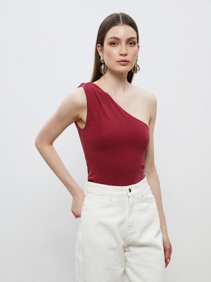 Lc Waikiki Yeni Sezon Tek Omuz Modal Karışımlı Bluz