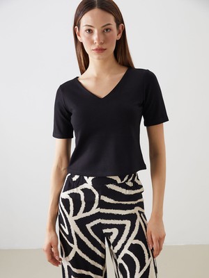 Lc Waikiki Yeni Sezon V Yaka Bodycon Bluz