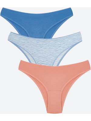 Lc Waikiki Yeni Sezon Desenli Brazilian Külot 3'lü