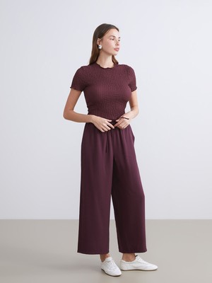 Lc Waikiki Yeni Sezon Beli Lastikli Geniş Paça Kadın Pantolon