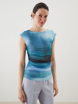 Lc Waikiki Yeni Sezon Bisiklet Yaka Batik Kadın Bluz