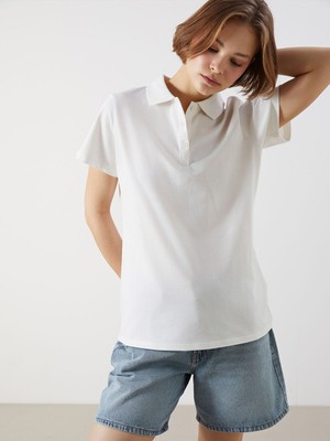 Lc Waikiki Yeni Sezon Polo Yaka Pike Kadın Tişört