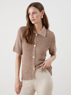 Lc Waikiki Yeni Sezon Polo Yaka Ajurlu Kadın Triko Yelek