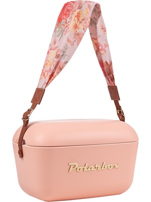 Prinkstyle Flower Classic Deri Kayışlı Coral Gold Edition Soğuk ve Sıcak Tutucu Thermo Çanta 12 Lt