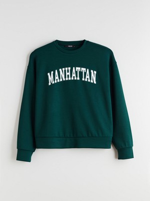 Lc Waikiki Yeni Sezon Manhattan Baskılı Kadın Sweatshirt