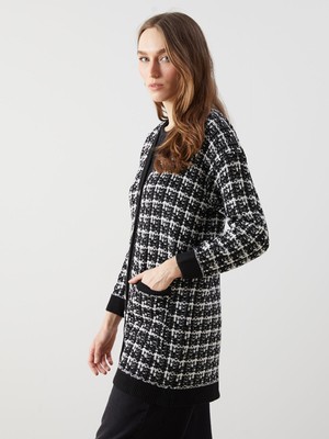 Lc Waikiki Yeni Sezon V Yaka Desenli Kadın Triko Hırka