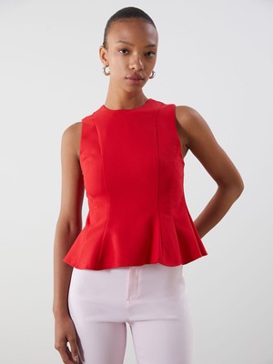 Lc Waikiki Yeni Sezon Bisiklet Yaka Peplum Bluz