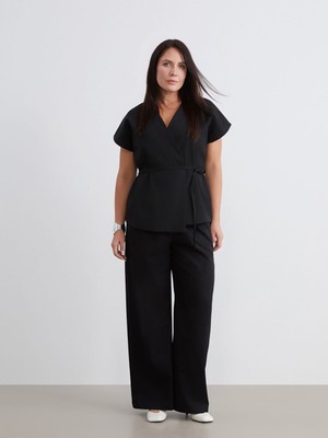 Lc Waikiki Yeni Sezon Büyük Beden Loose Fit Kadın Pileli Pantolon